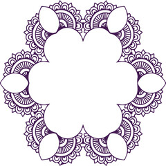 Beautiful flower art and mandala vector design