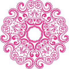 Beautiful flower art and mandala vector design