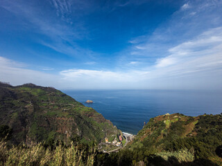 The rocky coast of Madeira