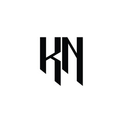 KN monogram logo design letter text name symbol monochrome logotype alphabet character simple logo