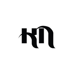 KN monogram logo design letter text name symbol monochrome logotype alphabet character simple logo