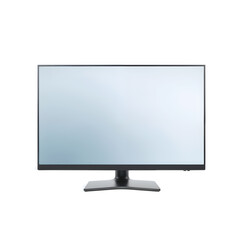 Fototapeta premium A modern flat-screen TV with a white background, ideal for media and technology themes isolated on white background. Generative AI