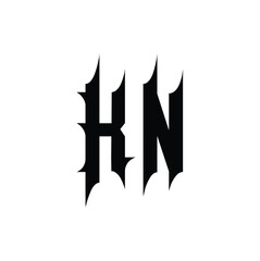 KN monogram logo design letter text name symbol monochrome logotype alphabet character simple logo