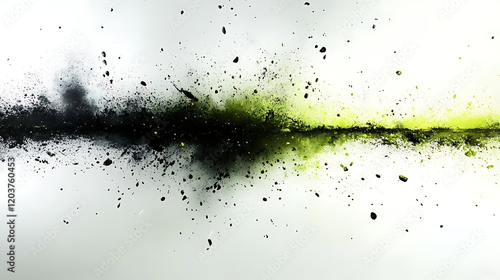 Aufkleber abstract color explosion: a dynamic and vibrant image featuring a dramatic explosion of black and li