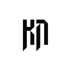 KN monogram logo design letter text name symbol monochrome logotype alphabet character simple logo