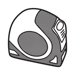 black and white vector, simple measuring tape