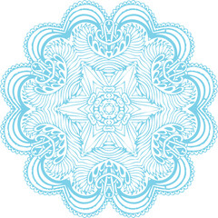 Beautiful flower art and mandala vector design