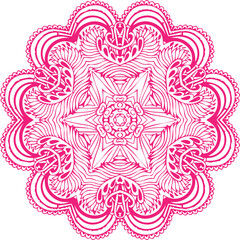 Beautiful flower art and mandala vector design