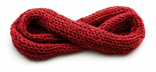 Red Knit Infinity Scarf