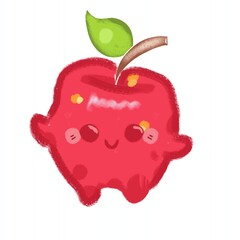 Character Fruit apple illustration
