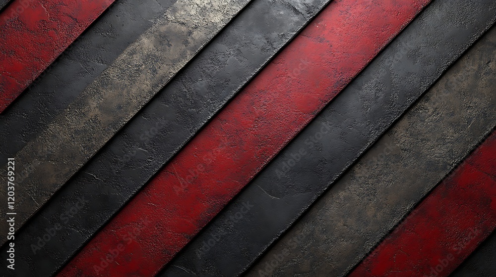 Poster diagonal red and gray stripes texture: abstract background featuring diagonal stripes in shades of d