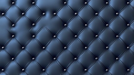 Dark blue tufted leather upholstery texture.
