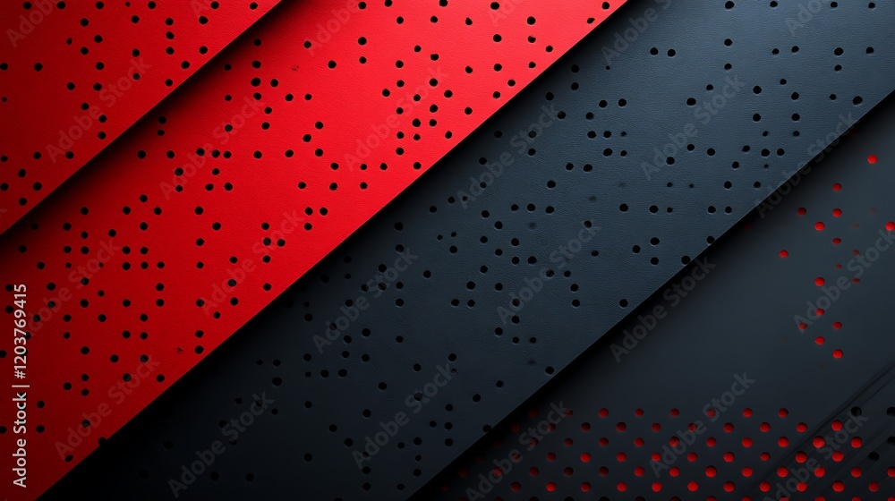 Poster crimson & obsidian abstract: dynamic interplay of bold red and deep black angular shapes, punctuated