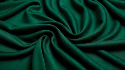 Fototapeta premium Green silk satin texture background 