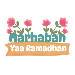 Ramadan ard with flowers