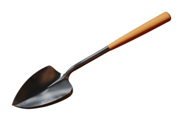 Garden spade on a transparent background. isolated background.