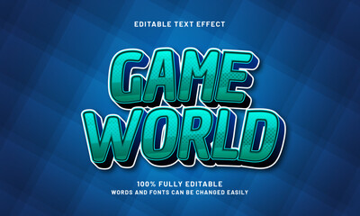 game world editable text effect with a game happy and kids theme