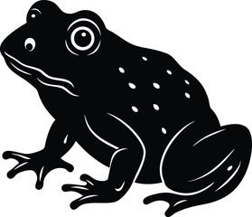 A cute baby Toad a silhouette illustration