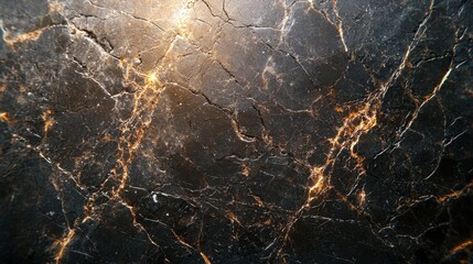 Dark marble texture with golden veins and unique natural patterns
