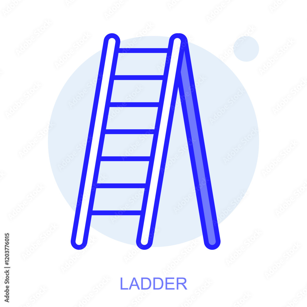 Aufkleber industrial web icon in line style for web and mobile app. symbol of a ladder. vector illustration