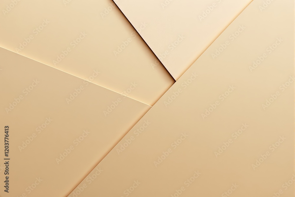 Aufkleber abstract geometric beige background with layered paper texture and seamless light effect.
