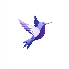 Obraz premium Colorful hummingbird in flight against white background. Possible use stock photography