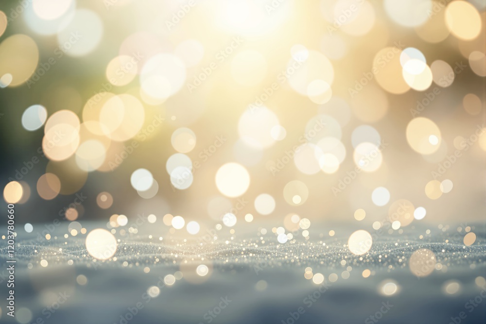 Aufkleber Abstract glowing bokeh lights on a soft gradient background.