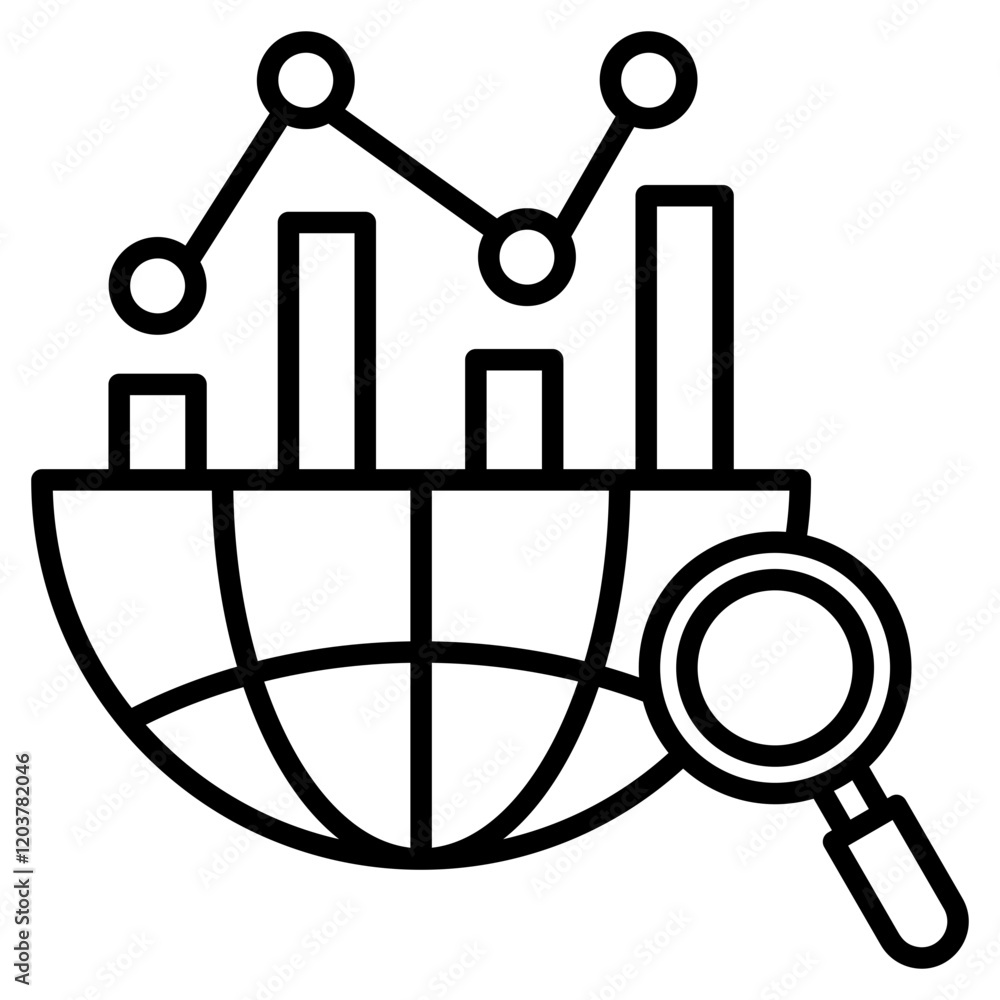 Poster metrics icon element for design
