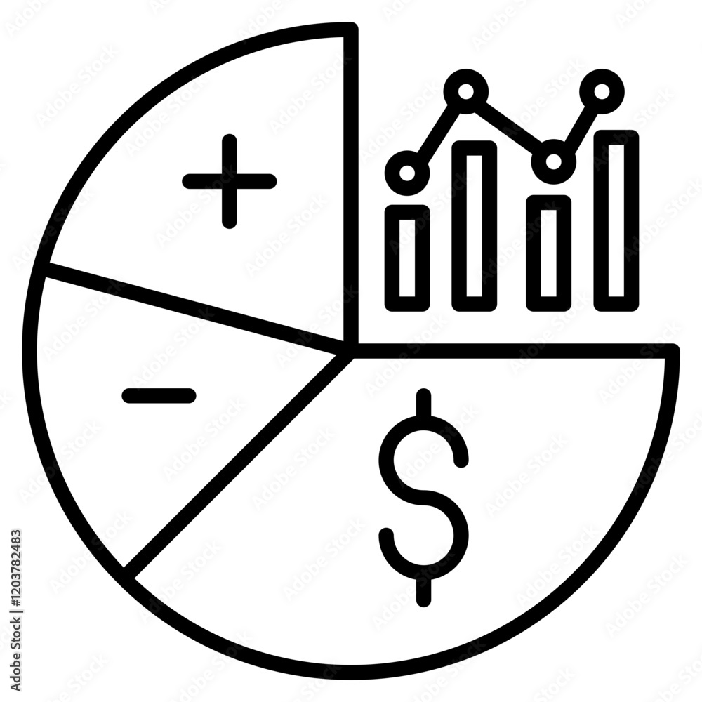 Poster graph icon element for design