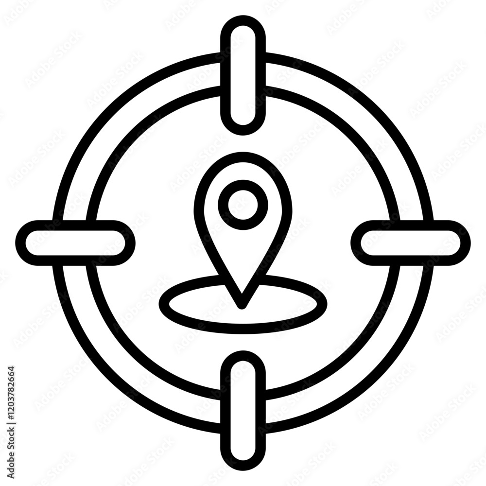 Poster targeted icon element for design