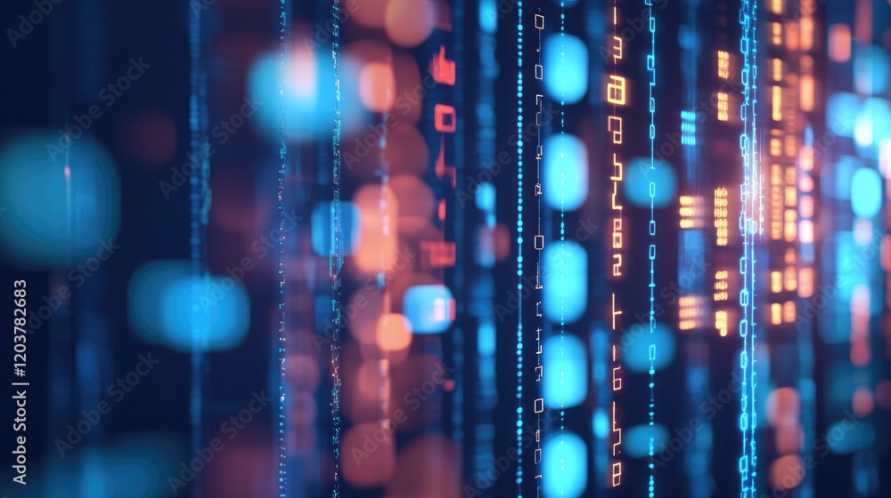 Poster abstract patterns representing synthetic data generation and transformation.