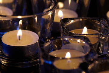 candle lights in the dark