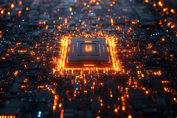 Miniature Transistor at the Heart of the Digital Grid: A Visual Exploration of Modern Technology