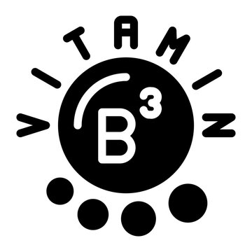 vitamin b3 glyph icon