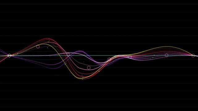 Abstract multi colored curve chart.