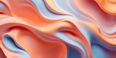 3D abstract wallpaper, sculptural clay art style, smooth gradient transitions, bright vibrant colors, soft dreamy atmosphere. 
