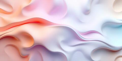 3D abstract wallpaper, sculptural clay art style, smooth gradient transitions, bright vibrant colors, soft dreamy atmosphere. 