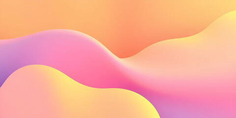 Generate a modern flat 3D abstract wallpaper background.  Incorporate smooth, subtly textured, simple two-dimensional shapes in vibrant complementary colors, illuminated by soft golden hour lighting.