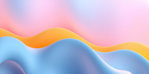 Modern flat 3D abstract wallpaper background design with smooth, subtly textured, simple two-dimensional shapes.  Use vibrant complementary colors and soft golden hour lighting for contrast.