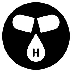 vitamin h glyph icon