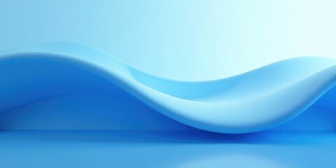 Abstract Sky Blue Wave Background Design Elegant, Smooth Curves and Soft Surface Texture for Presentations, Websites, and Digital Projects