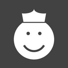 Emoticons Glyph Inverted illustration.