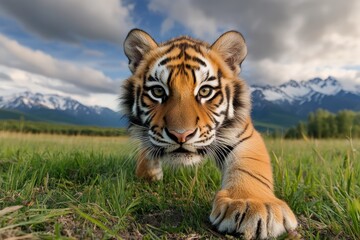 Witness the Triumph of Conservation Endangered Amur Tiger Cubs Thrive in Vast Siberian Landscapes, a Testament to Decades of Dedicated Efforts and the Unwavering Resilience of Nature Their survival