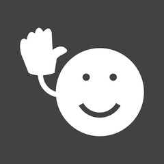 Obraz premium Emoticons Glyph Inverted illustration.