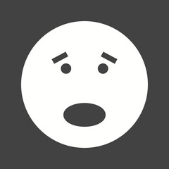 Emoticons Glyph Inverted illustration.