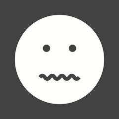 Fototapeta premium Emoticons Glyph Inverted illustration.