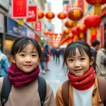 children in chinese new year