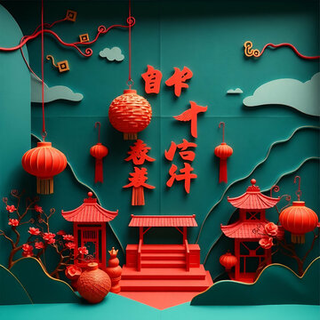 chinese new year tree