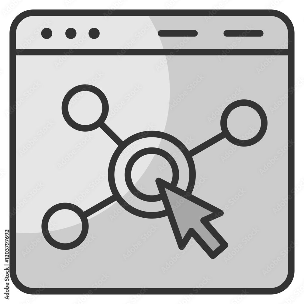 Poster interactive icon element for design