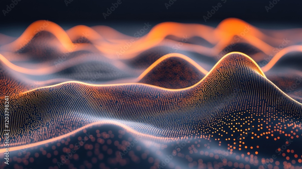 Poster a simulated neural network with glowing nodes and connections visualized in d.